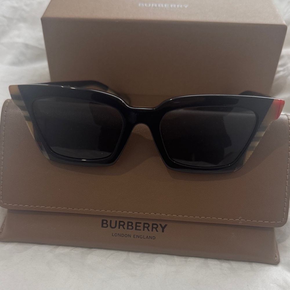 Burberry Black and Tan Sunglasses